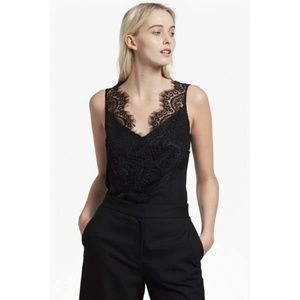 French Connection Sexy Black Lace Tank